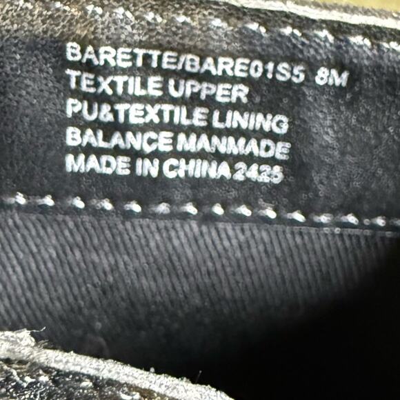 Betsey Johnson Kassie-R Black Ankle Boots with Rhinestoned Chunky 3” Heel Size 8 - Picture 7 of 7